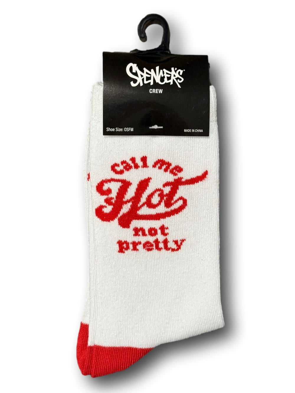 3/$18 "Call Me Hot Not Pretty" Funny Novelty Crew Socks - NWT